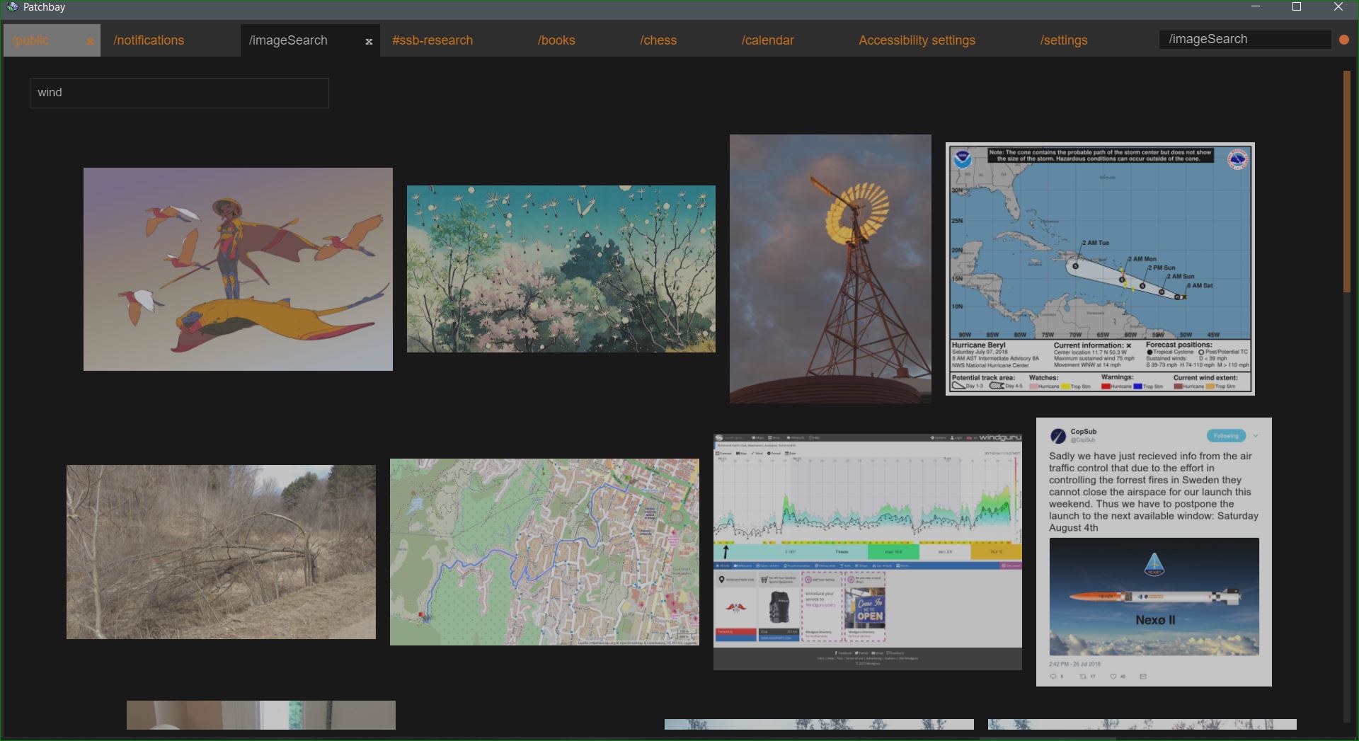 Patchbay-example dark-theme imageSearch